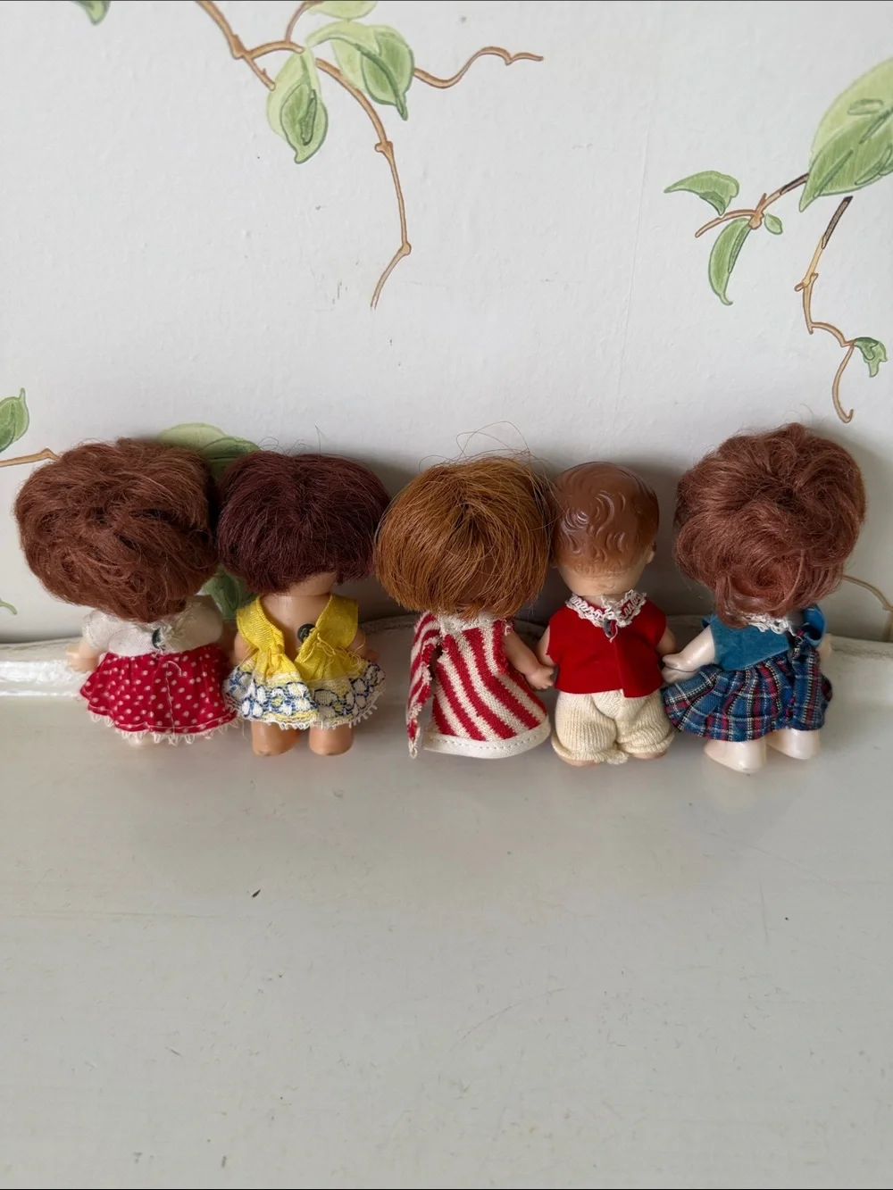 Vintage 1960s Uneeda Pee Wee Dolls Lot of 5